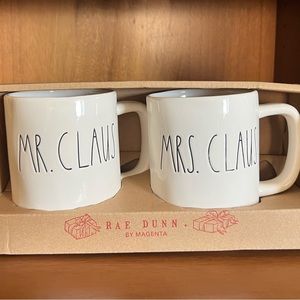 Rae Dunn - “MR . & MRS. CLAUS" Coffee Mug Set